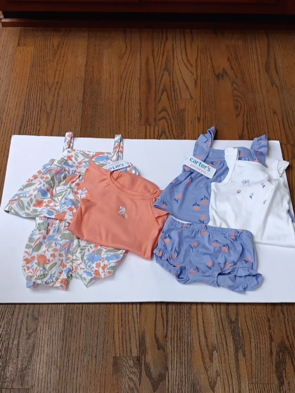 Carter's Just One You Baby Girl 12M NWT Outfits 2 Set  Bundle Lavender&Peach